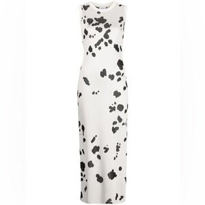 St. John Black and White Maxi Dress